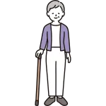 Senior Woman With A Cane SVG Icon